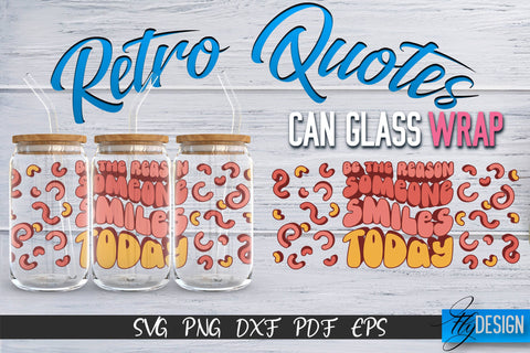 Glass Can Wrap SVG | Retro Wrap SVG | Glass Can Bundle vol.3 SVG Fly Design 