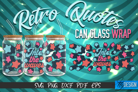 Glass Can Wrap SVG | Retro Wrap SVG | Glass Can Bundle vol.6 SVG Fly Design 