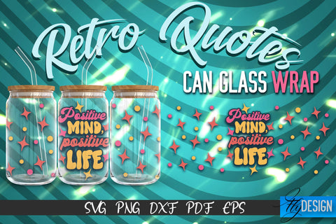 Glass Can Wrap SVG | Retro Wrap SVG | Glass Can Bundle vol.6 SVG Fly Design 
