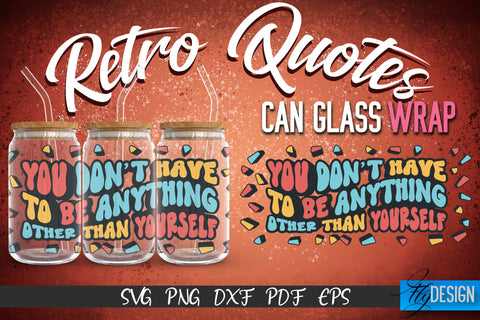 Glass Can Wrap SVG | Retro Wrap SVG | Glass Can Bundle vol.8 SVG Fly Design 