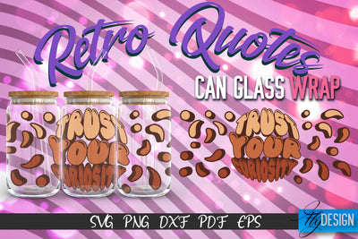 Glass Can Wrap SVG | Retro Wrap SVG | Glass Can Wrap SVG | Retro Glass Can | Wrap Template | 16 oz glass can wrap | Beer Can Glass Wrap SVG Fly Design 