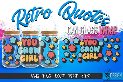 Glass Can Wrap SVG | Retro Wrap SVG | Glass Can Wrap SVG | Retro Glass Can | Wrap Template | 16 oz glass can wrap | Beer Can Glass Wrap SVG Fly Design 