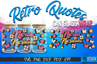 Glass Can Wrap SVG | Retro Wrap SVG | Glass Can Wrap SVG | Retro Glass Can | Wrap Template | 16 oz glass can wrap | Beer Can Glass Wrap SVG Fly Design 