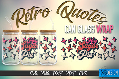 Glass Can Wrap SVG | Retro Wrap SVG | Glass Can Wrap SVG | Retro Glass Can | Wrap Template | 16 oz glass can wrap | Beer Can Glass Wrap SVG Fly Design 