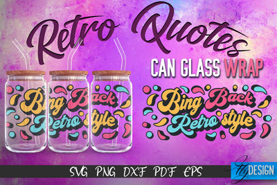 Glass Can Wrap SVG | Retro Wrap SVG | Glass Can Wrap SVG | Retro Glass Can | Wrap Template | 16 oz glass can wrap | Beer Can Glass Wrap SVG Fly Design 