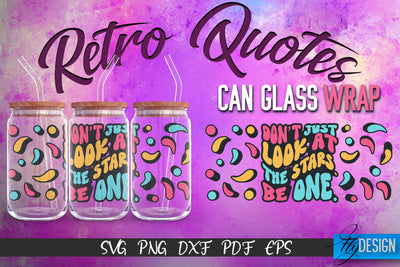 Glass Can Wrap SVG | Retro Wrap SVG | Glass Can Wrap SVG | Retro Glass Can | Wrap Template | 16 oz glass can wrap | Beer Can Glass Wrap SVG Fly Design 