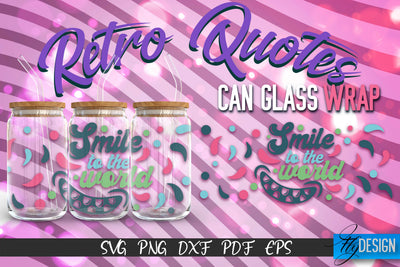 Glass Can Wrap SVG | Retro Wrap SVG | Glass Can Wrap SVG | Retro Glass Can | Wrap Template | 16 oz glass can wrap | Beer Can Glass Wrap SVG Fly Design 