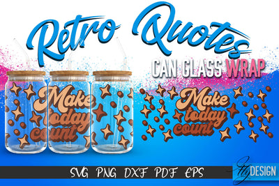 Glass Can Wrap SVG | Retro Wrap SVG | Glass Can Wrap SVG | Retro Glass Can | Wrap Template | 16 oz glass can wrap | Beer Can Glass Wrap SVG Fly Design 