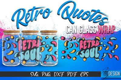 Glass Can Wrap SVG | Retro Wrap SVG | Glass Can Wrap SVG | Retro Glass Can | Wrap Template | 16 oz glass can wrap | Beer Can Glass Wrap SVG Fly Design 
