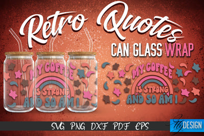 Glass Can Wrap SVG | Retro Wrap SVG | Glass Can Wrap SVG | Retro Glass Can | Wrap Template | 16 oz glass can wrap | Beer Can Glass Wrap SVG Fly Design 