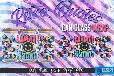 Glass Can Wrap SVG | Retro Wrap SVG | Glass Can Wrap SVG | Retro Glass Can | Wrap Template | 16 oz glass can wrap | Beer Can Glass Wrap SVG Fly Design 