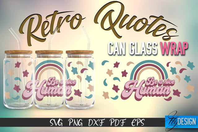 Glass Can Wrap SVG | Retro Wrap SVG | Glass Can Wrap SVG | Retro Glass Can | Wrap Template | 16 oz glass can wrap | Beer Can Glass Wrap SVG Fly Design 