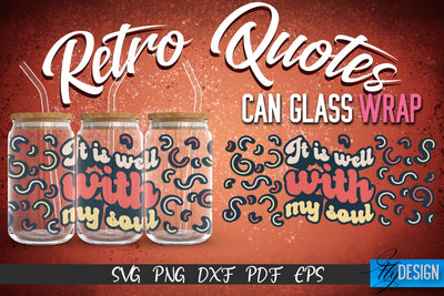 Glass Can Wrap SVG | Retro Wrap SVG | Glass Can Wrap SVG | Retro Glass Can | Wrap Template | 16 oz glass can wrap | Beer Can Glass Wrap SVG Fly Design 