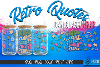 Glass Can Wrap SVG | Retro Wrap SVG | Glass Can Wrap SVG | Retro Glass Can | Wrap Template | 16 oz glass can wrap | Beer Can Glass Wrap SVG Fly Design 