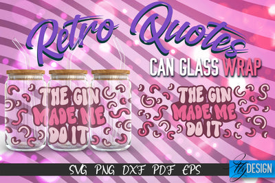 Glass Can Wrap SVG | Retro Wrap SVG | Glass Can Wrap SVG | Retro Glass Can | Wrap Template | 16 oz glass can wrap | Beer Can Glass Wrap SVG Fly Design 