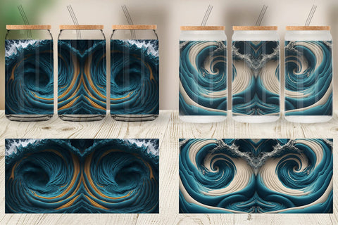 Glass Can Wrap Turbulence liquid marble Sublimation artnoy 