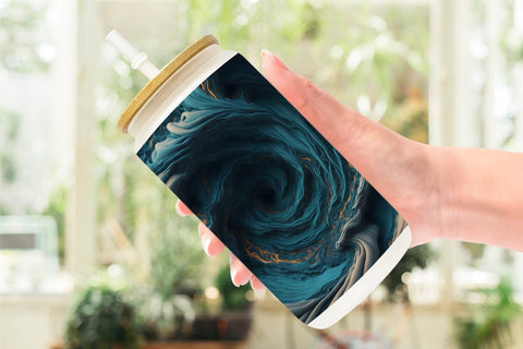 Glass Can Wrap Turbulence liquid marble Sublimation artnoy 