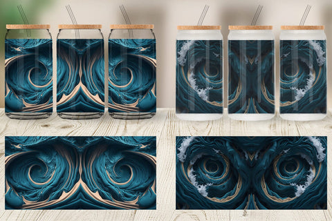 Glass Can Wrap Turbulence liquid marble Sublimation artnoy 