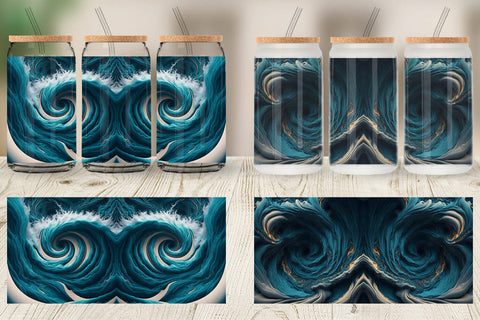 Glass Can Wrap Turbulence liquid marble Sublimation artnoy 