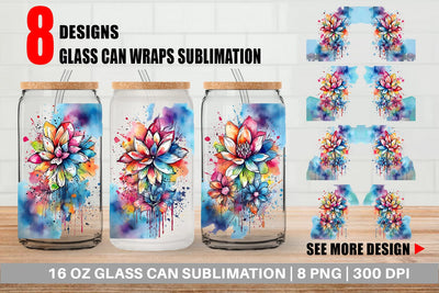 Glass Can Wraps Sublimation artnoy 