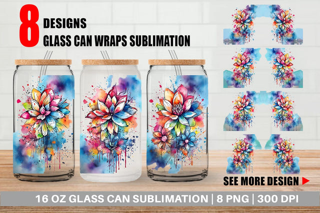 Glass Can Wraps Sublimation artnoy 