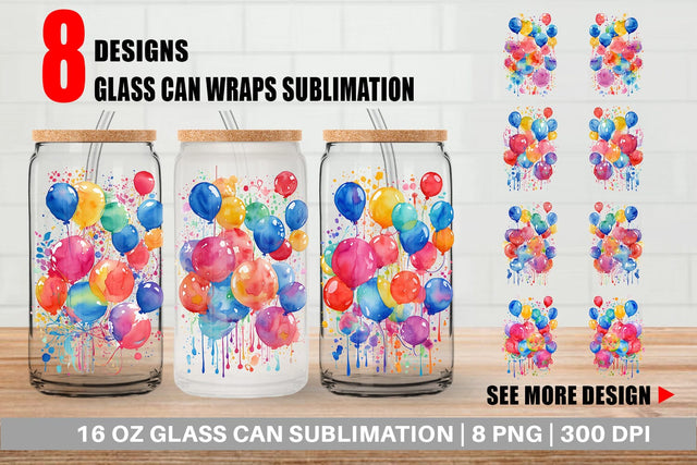 Glass Can Wraps Sublimation artnoy 