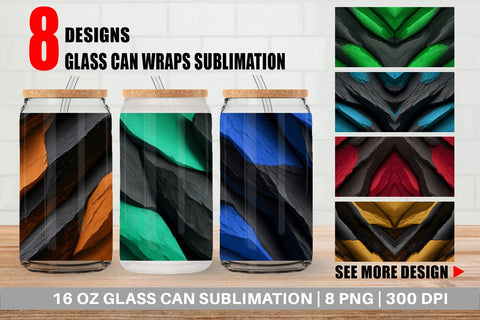 Glass Can Wraps Sublimation artnoy 