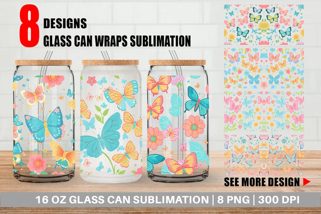 Glass Can Wraps Sublimation artnoy 