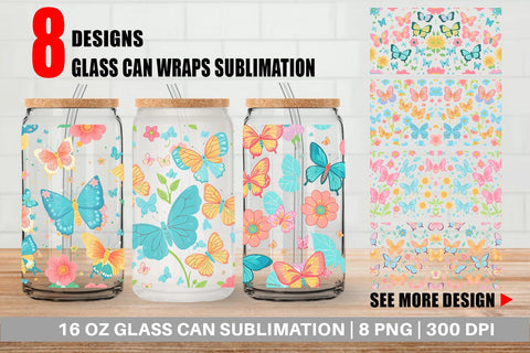 Glass Can Wraps Sublimation artnoy 