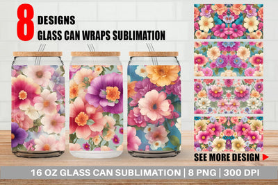 Glass Can Wraps Sublimation artnoy 