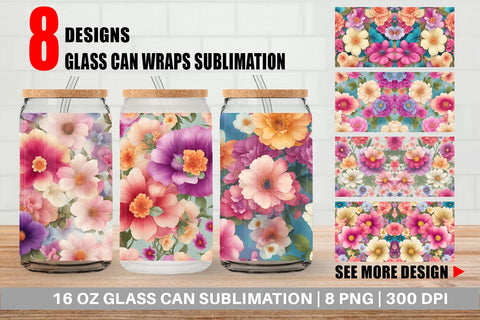 Glass Can Wraps Sublimation artnoy 