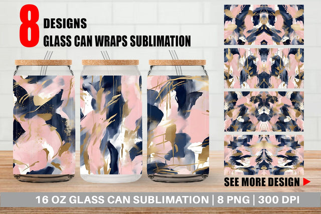 Glass Can Wraps Sublimation artnoy 