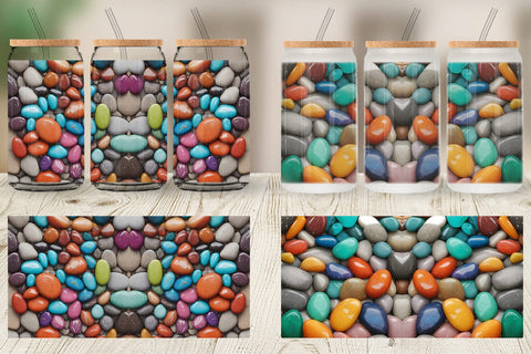 Glass Can Wraps Sublimation artnoy 