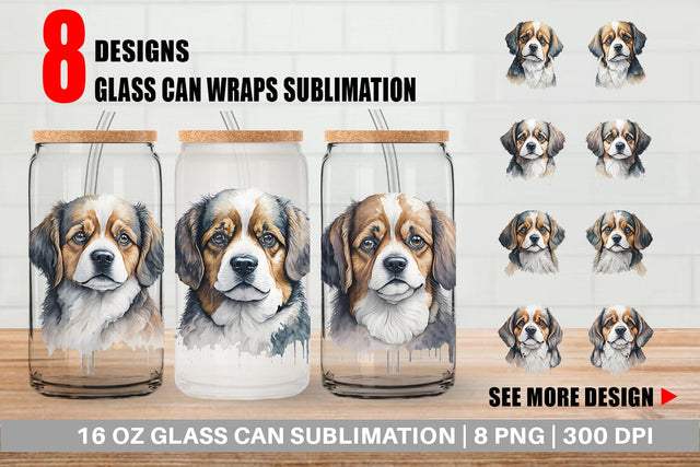 Glass Can Wraps Sublimation artnoy 