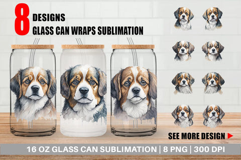 Glass Can Wraps Sublimation artnoy 