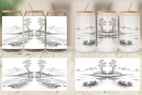 Glass Can Wraps Sublimation artnoy 