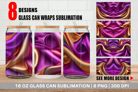 Glass Can Wraps Sublimation artnoy 