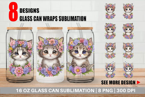 Glass Can Wraps Sublimation artnoy 