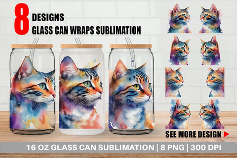 Glass Can Wraps Sublimation artnoy 