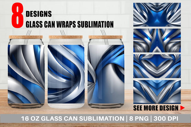 Glass Can Wraps Sublimation artnoy 