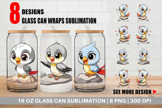 Glass Can Wraps Sublimation artnoy 