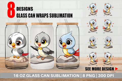 Glass Can Wraps Sublimation artnoy 
