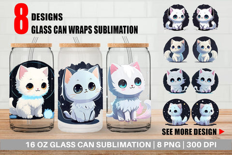 Glass Can Wraps Sublimation artnoy 