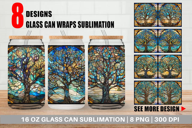 Glass Can Wraps Sublimation artnoy 