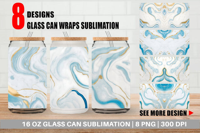 Glass Can Wraps Sublimation artnoy 