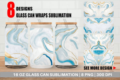 Glass Can Wraps Sublimation artnoy 