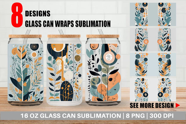 Glass Can Wraps Sublimation artnoy 