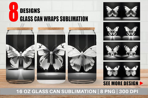 Glass Can Wraps Sublimation artnoy 
