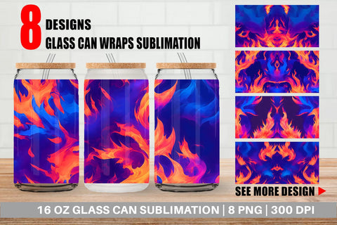 Glass Can Wraps Sublimation artnoy 
