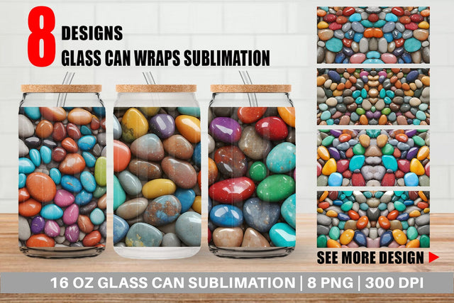 Glass Can Wraps Sublimation artnoy 